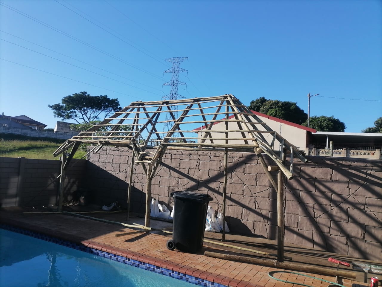 Thatch roof maintenance photo